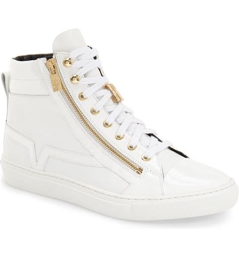 versace mens high top leather shoes|versace zipped high top sneakers.